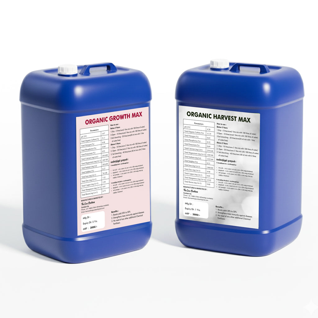 20L Organic harvest max + 20L Organic growth max (1 -2 acre)